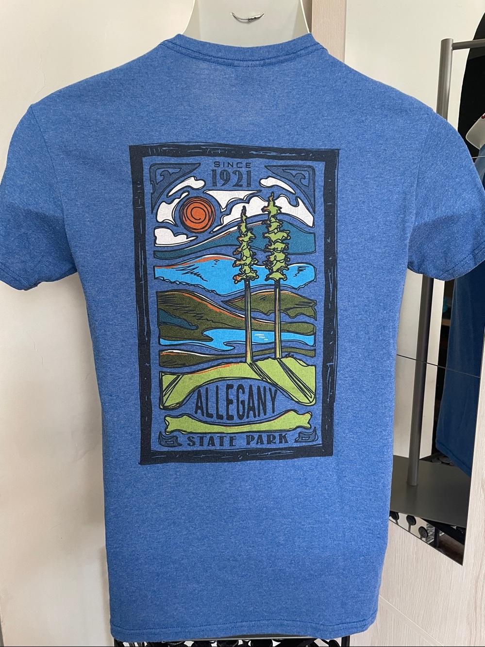 Blue Short-Sleeve Crewneck T-Shirt